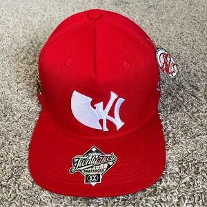🔴Wu-Tang Hat WuNY Twnty Two Red Snapbacks Rza Gza Wu-Wear Raekwon WuTang